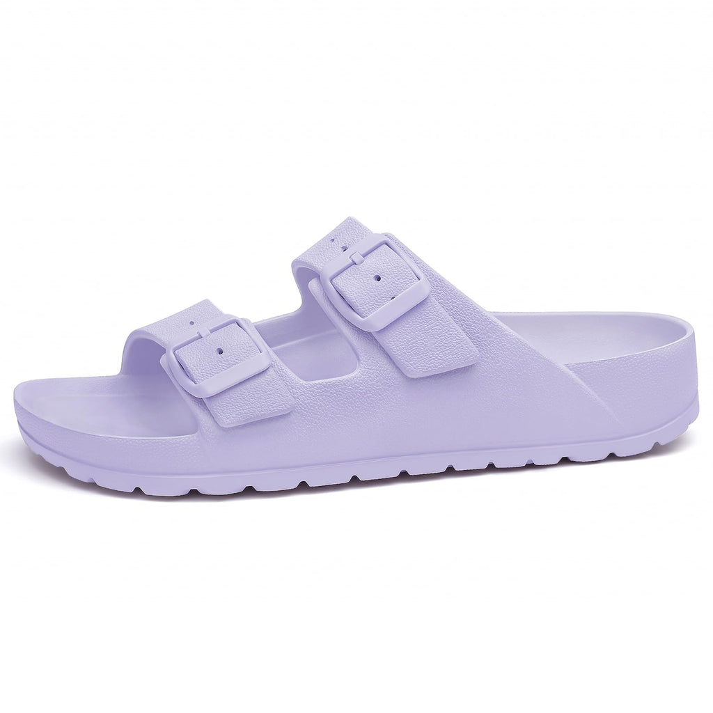 KIDMI Women's Comfortable EVA Sandals with Medium Arch Support, Adjustable Buckle Summer Beach Slide Sandal