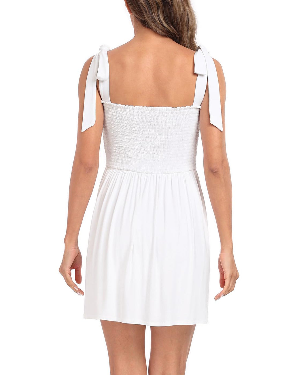 HDE Women's Romper Dress with Built in Shorts Summer Smocked Mini Sundress