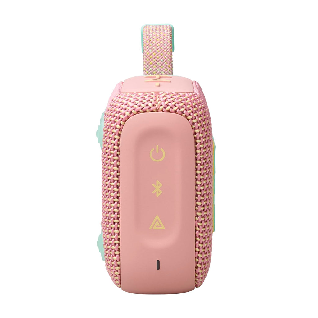 JBL Go 4 - Ultra-Portable, Waterproof and Dustproof Bluetooth Speaker, Big JBL Pro Sound with Punchy bass, 7-Hour Built-in Battery, Made in Part with Recycled Materials (Pink)