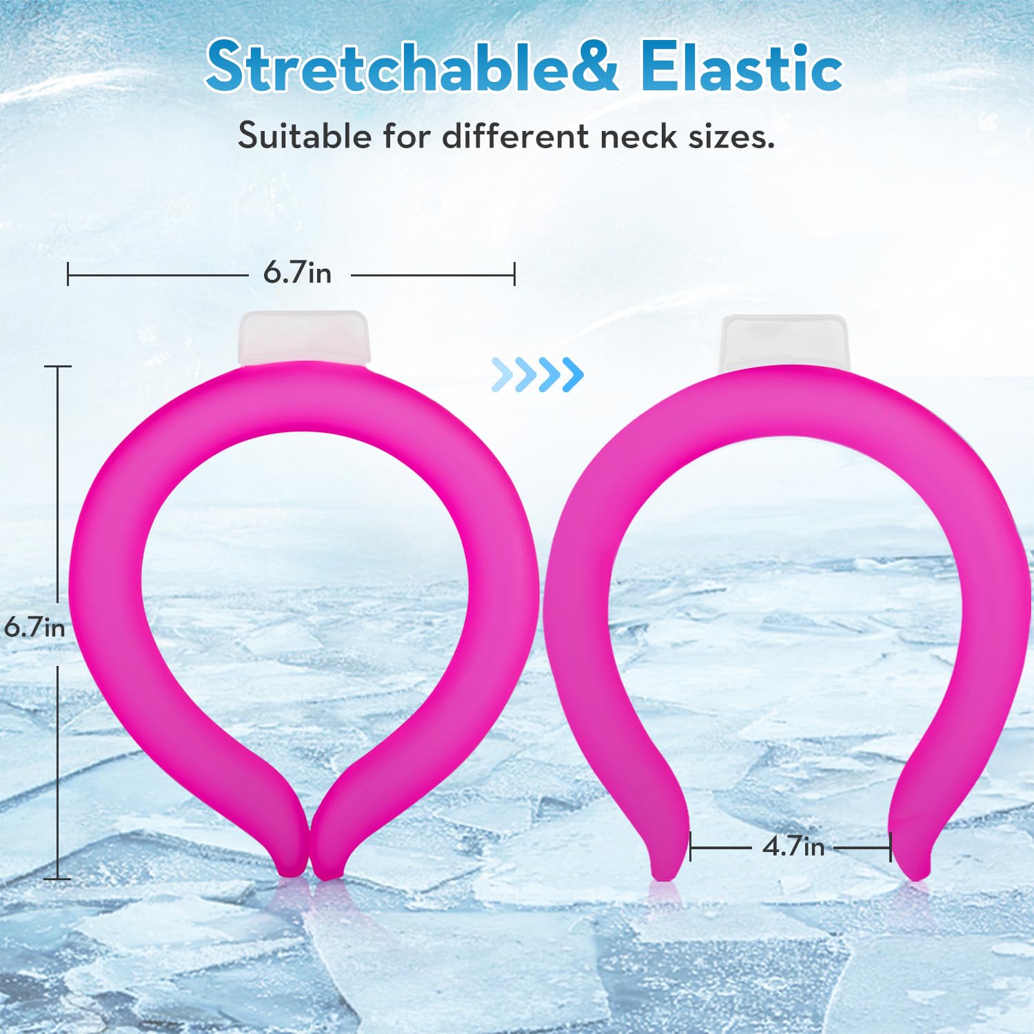 2PCS Neck Cooling Tube with Cold Insulated Bag,Reusable Ice Neck Cool Wearable Body Cooling Products for Summer Heat (Green*2)