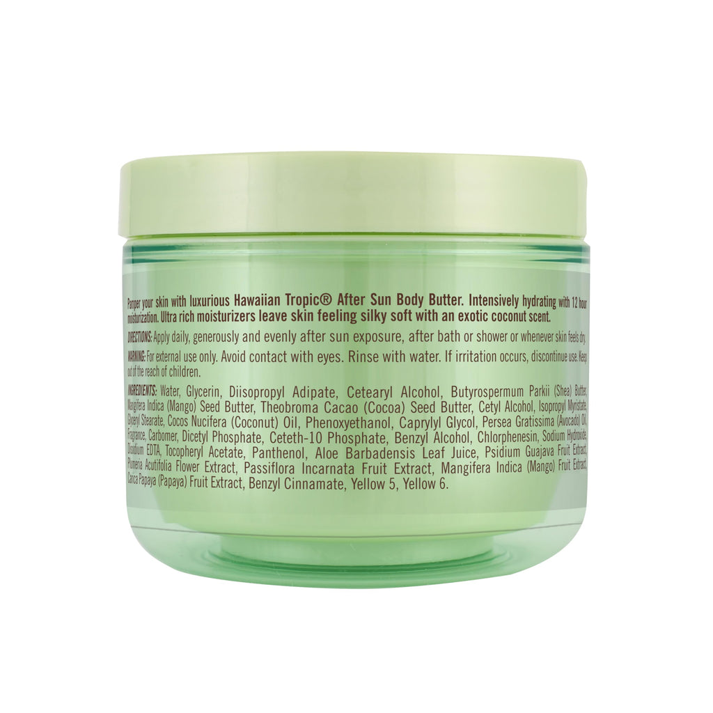 Hawaiian Tropic After Sun Body Butter with Coconut Oil, 8 oz, After Sun Lotion, After Sun Moisturizer, Coconut Body Butter, After Sun Care, After Sun Skin Care, 8 oz