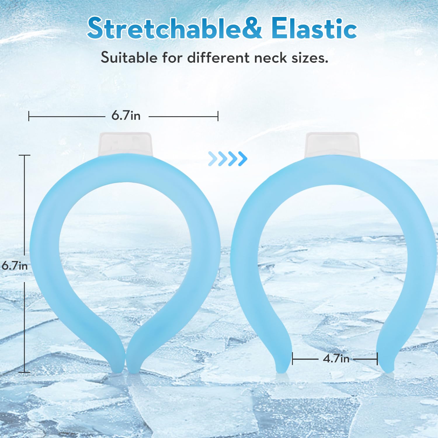 2PCS Neck Cooling Tube with Cold Insulated Bag,Reusable Ice Neck Cool Wearable Body Cooling Products for Summer Heat (Green*2)
