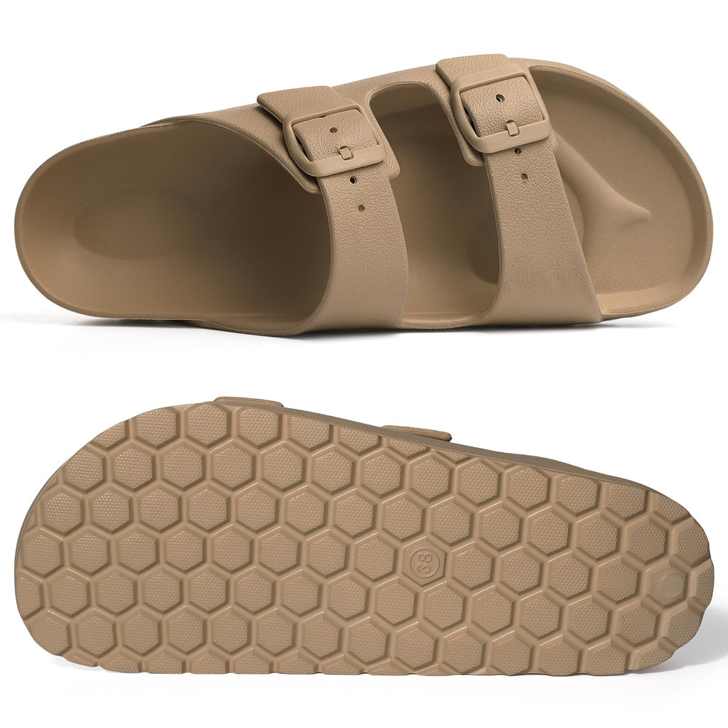 KIDMI Women's Comfortable EVA Sandals with Medium Arch Support, Adjustable Buckle Summer Beach Slide Sandal