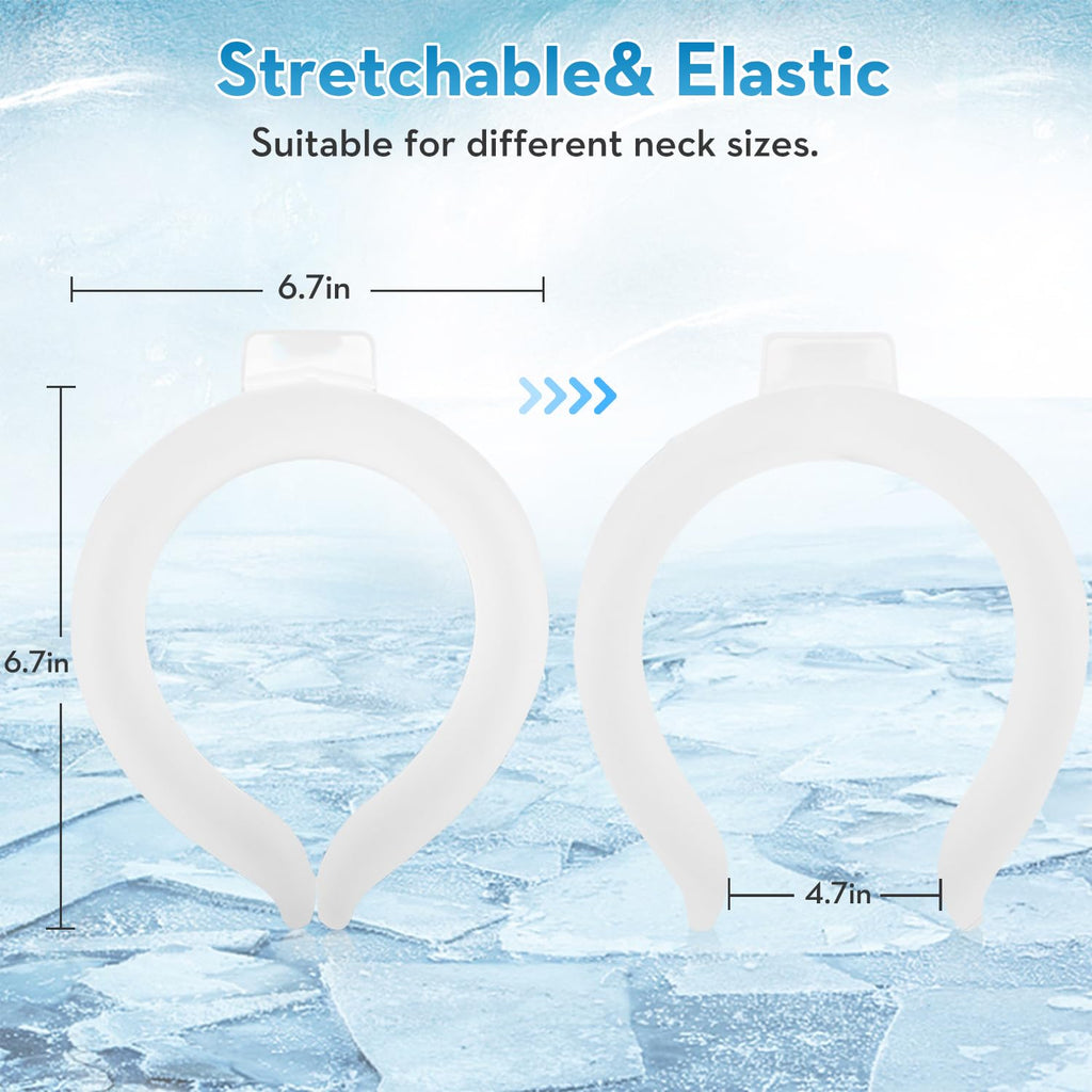 2PCS Neck Cooling Tube with Cold Insulated Bag,Reusable Ice Neck Cool Wearable Body Cooling Products for Summer Heat (Green*2)