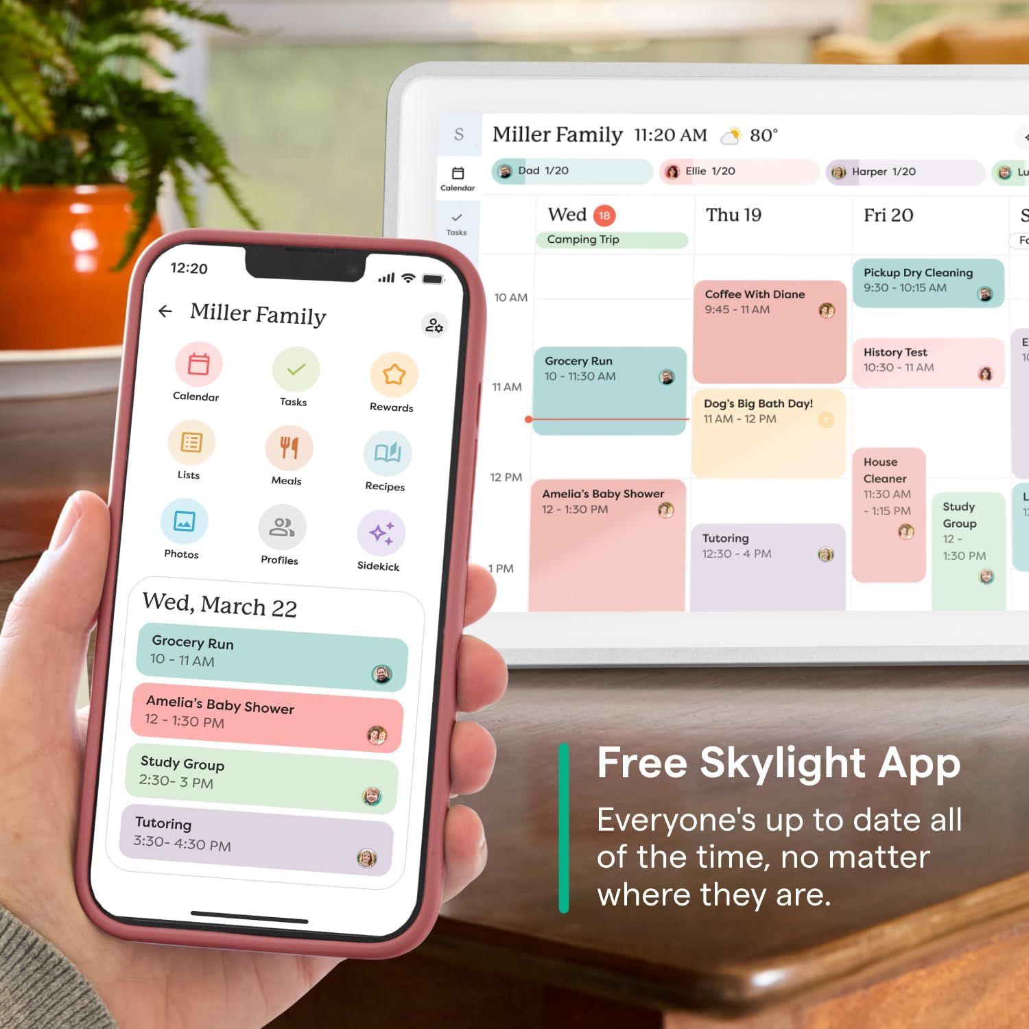 Skylight Calendar: 15-inch Wall Planner Digital Calendar & Chore Chart, Smart Touchscreen Interactive Display for Family Schedules – Wall Mount Included, Great for Organizing Your 2026 Calendar