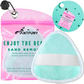 Triangle Sand Remover for Beach Sandproof Cleaner Eraser Wipe Off Mitt Duster Cup Holder Game Toy Cruise Ship Accessories Summer Vacation Must Have Hawaii Trip Essential Honeymoon Gift Family Towel