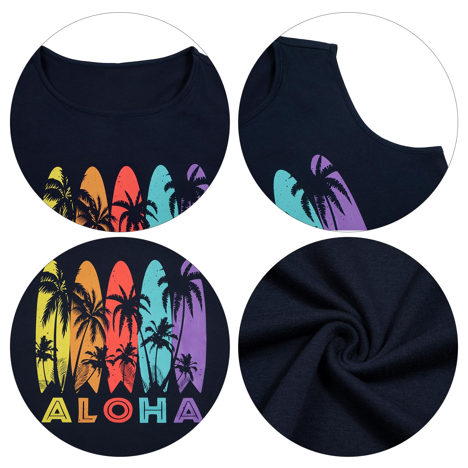 Summer Sundress for Women Beach Tank Dress Sleeveless Graphic T Dress Short Casual Sun Dresses Beach Cover Up