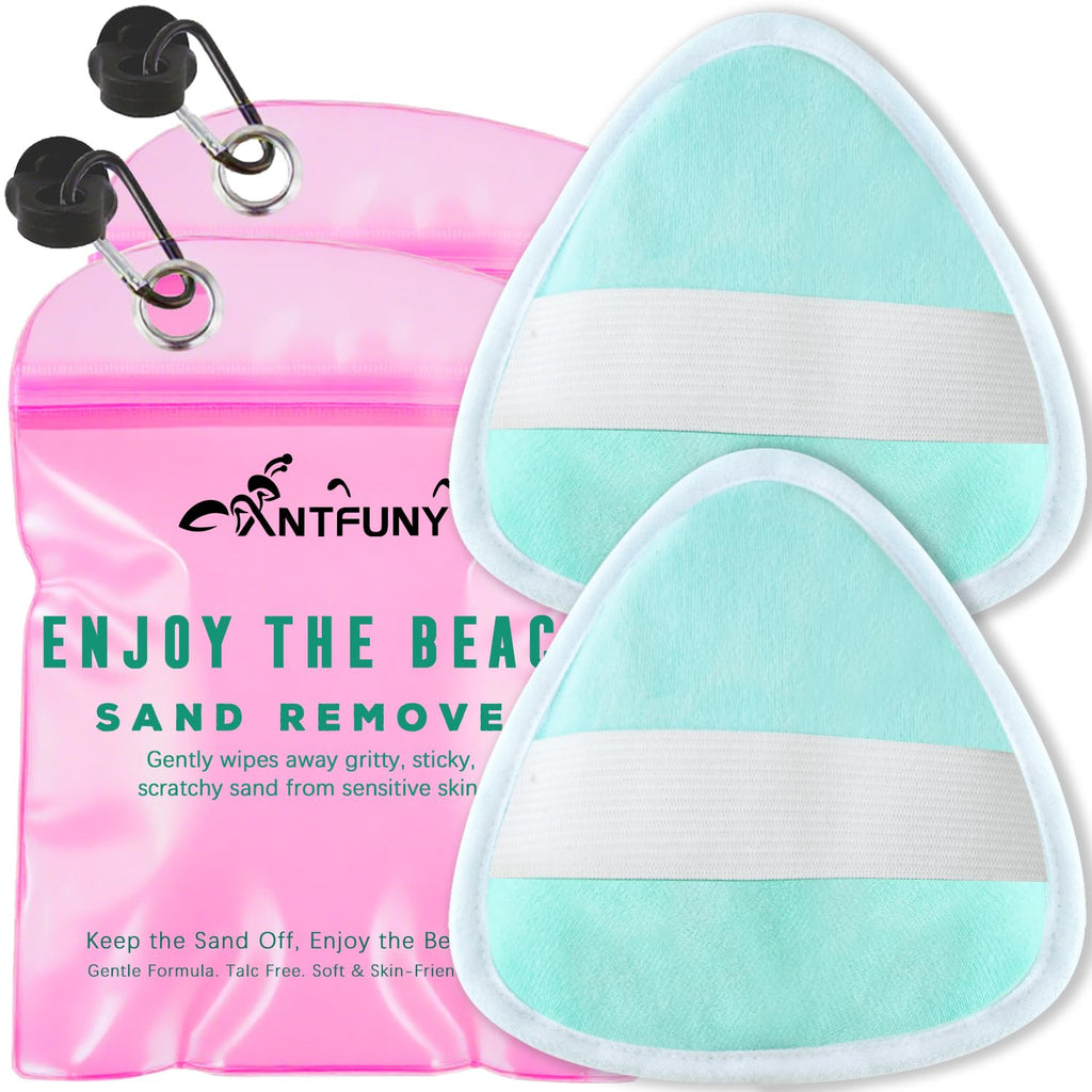 Triangle Sand Remover for Beach Sandproof Cleaner Eraser Wipe Off Mitt Duster Cup Holder Game Toy Cruise Ship Accessories Summer Vacation Must Have Hawaii Trip Essential Honeymoon Gift Family Towel