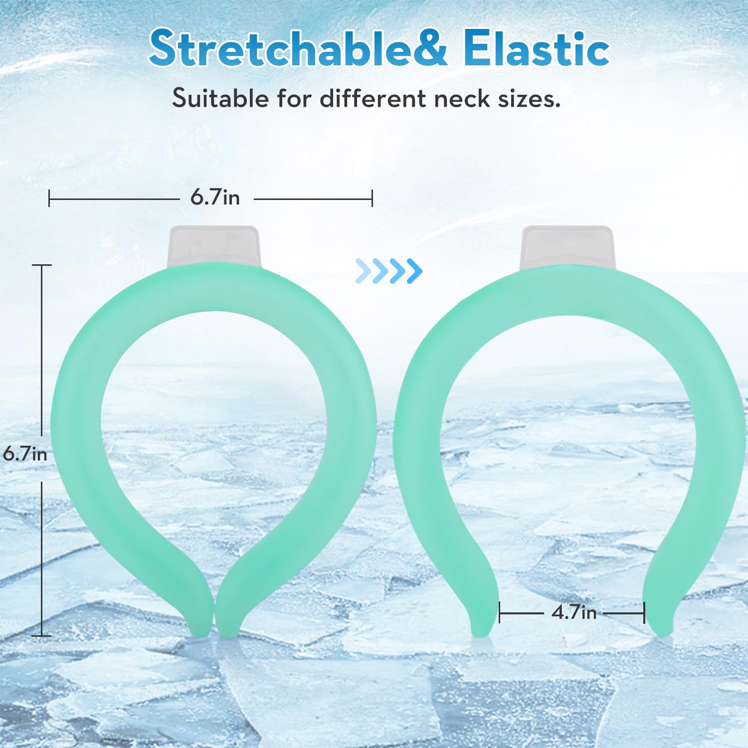 2PCS Neck Cooling Tube with Cold Insulated Bag,Reusable Ice Neck Cool Wearable Body Cooling Products for Summer Heat (Green*2)