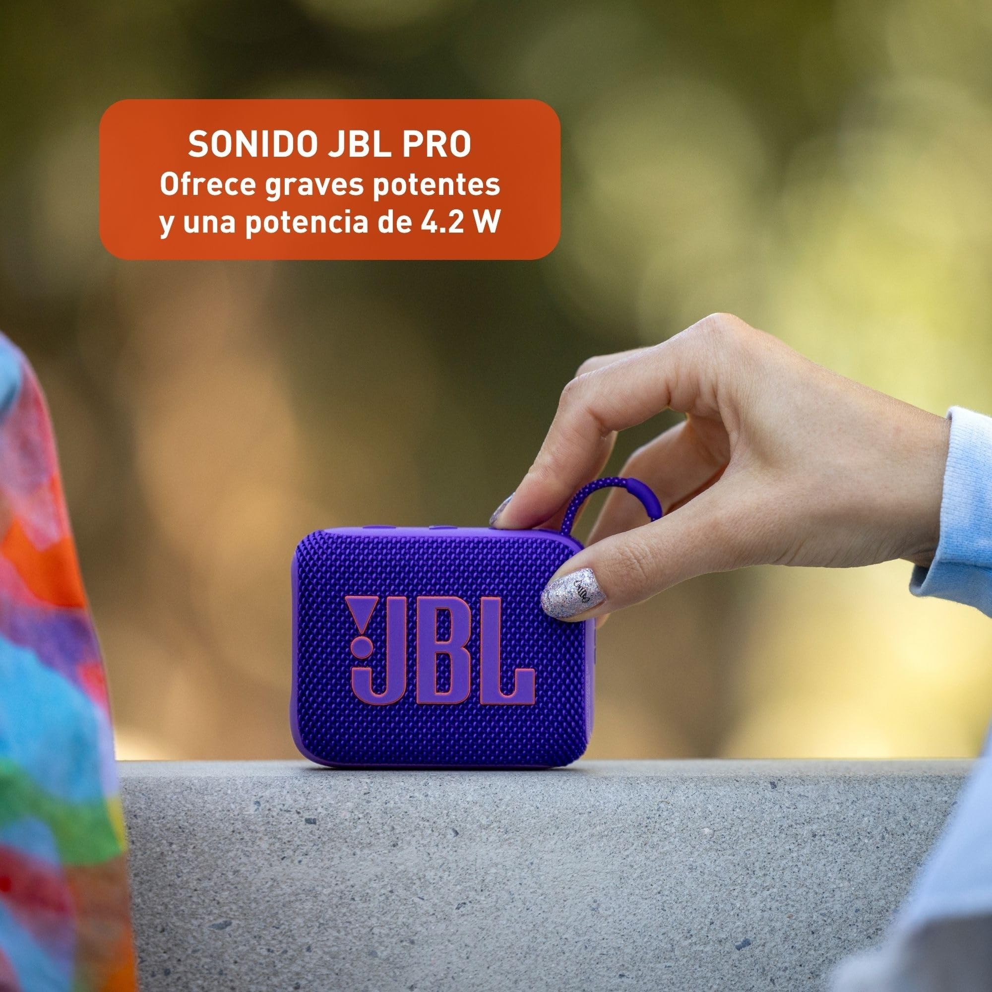 JBL Go 4 - Ultra-Portable, Waterproof and Dustproof Bluetooth Speaker, Big JBL Pro Sound with Punchy bass, 7-Hour Built-in Battery, Made in Part with Recycled Materials (Pink)