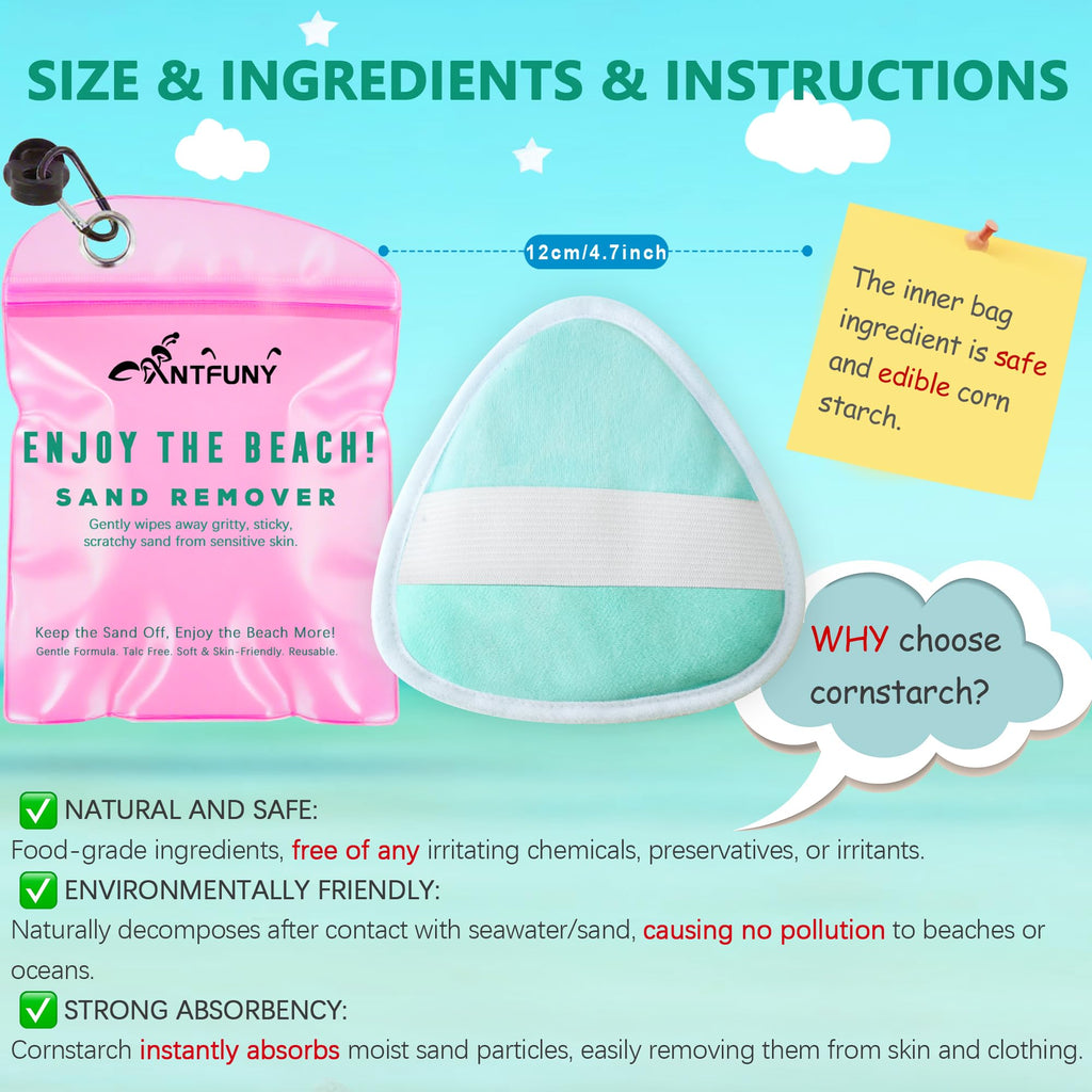Triangle Sand Remover for Beach Sandproof Cleaner Eraser Wipe Off Mitt Duster Cup Holder Game Toy Cruise Ship Accessories Summer Vacation Must Have Hawaii Trip Essential Honeymoon Gift Family Towel