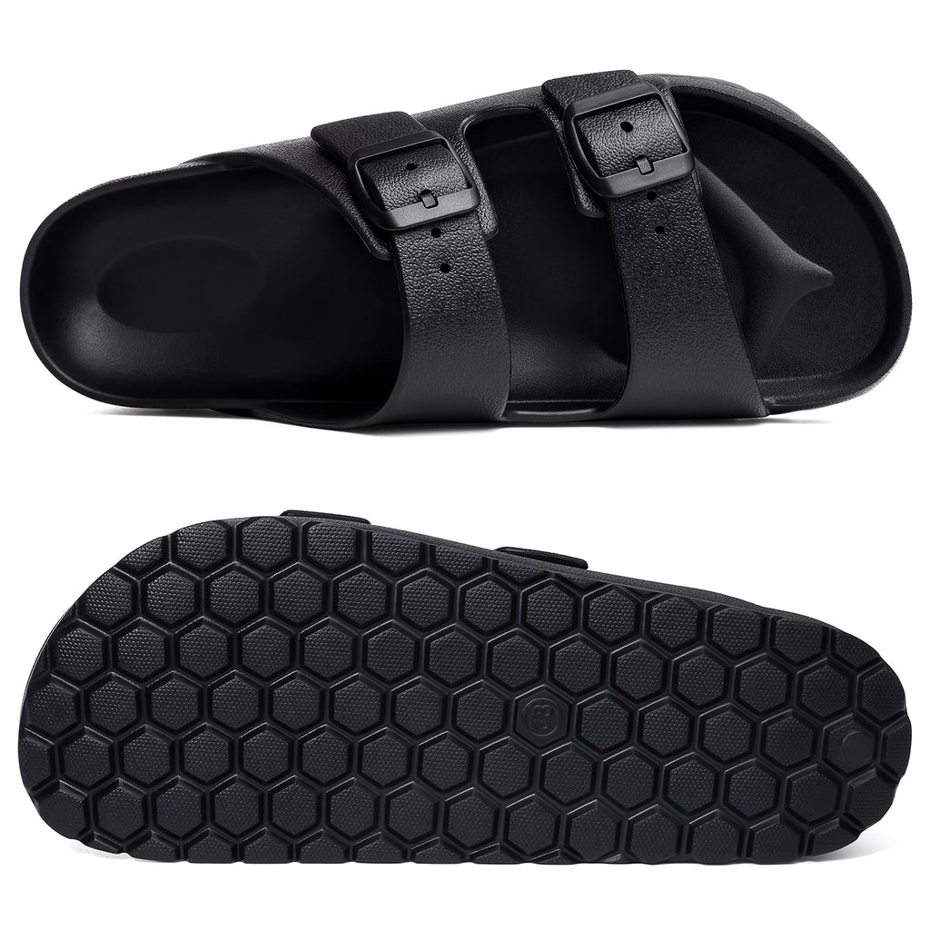 KIDMI Women's Comfortable EVA Sandals with Medium Arch Support, Adjustable Buckle Summer Beach Slide Sandal