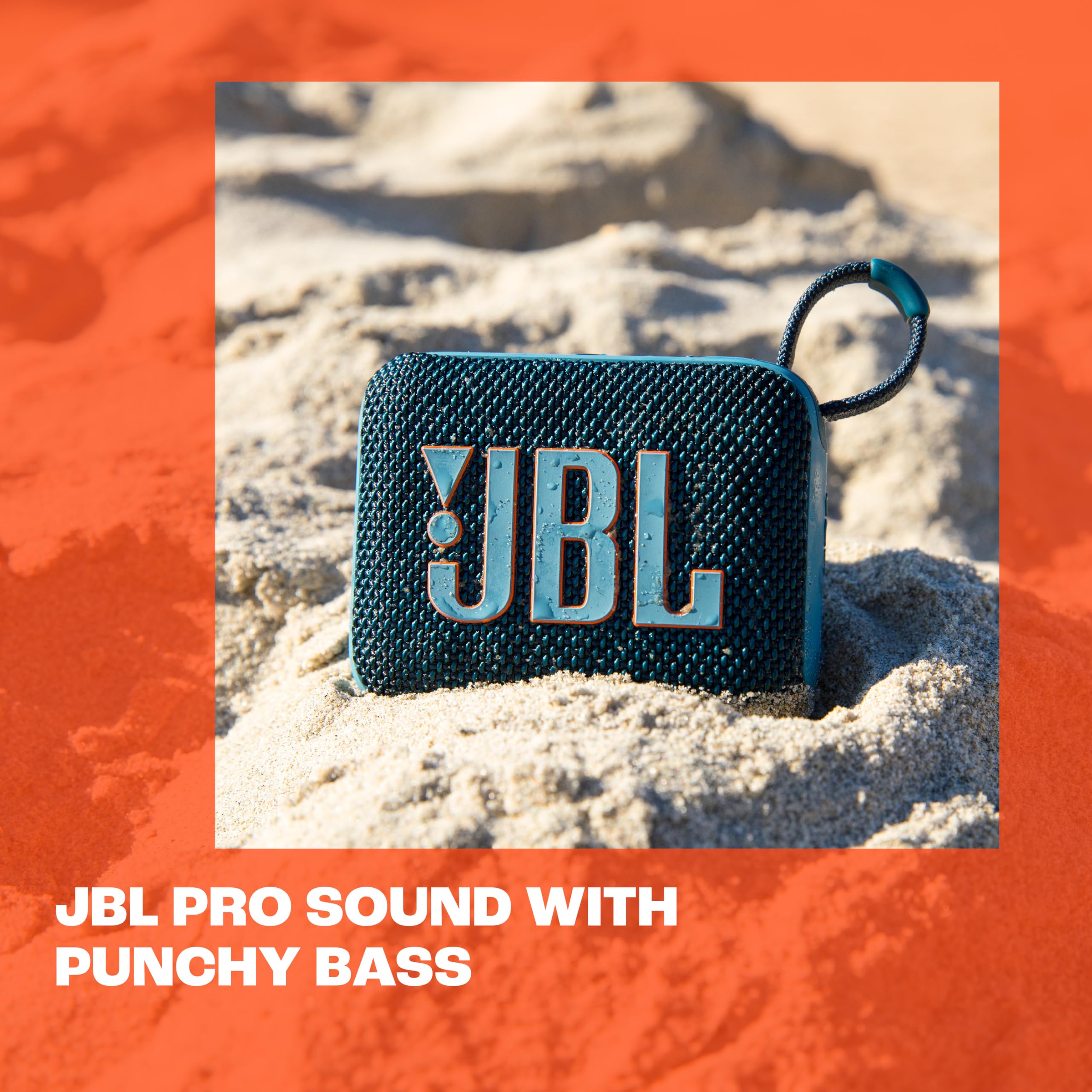 JBL Go 4 - Ultra-Portable, Waterproof and Dustproof Bluetooth Speaker, Big JBL Pro Sound with Punchy bass, 7-Hour Built-in Battery, Made in Part with Recycled Materials (Pink)